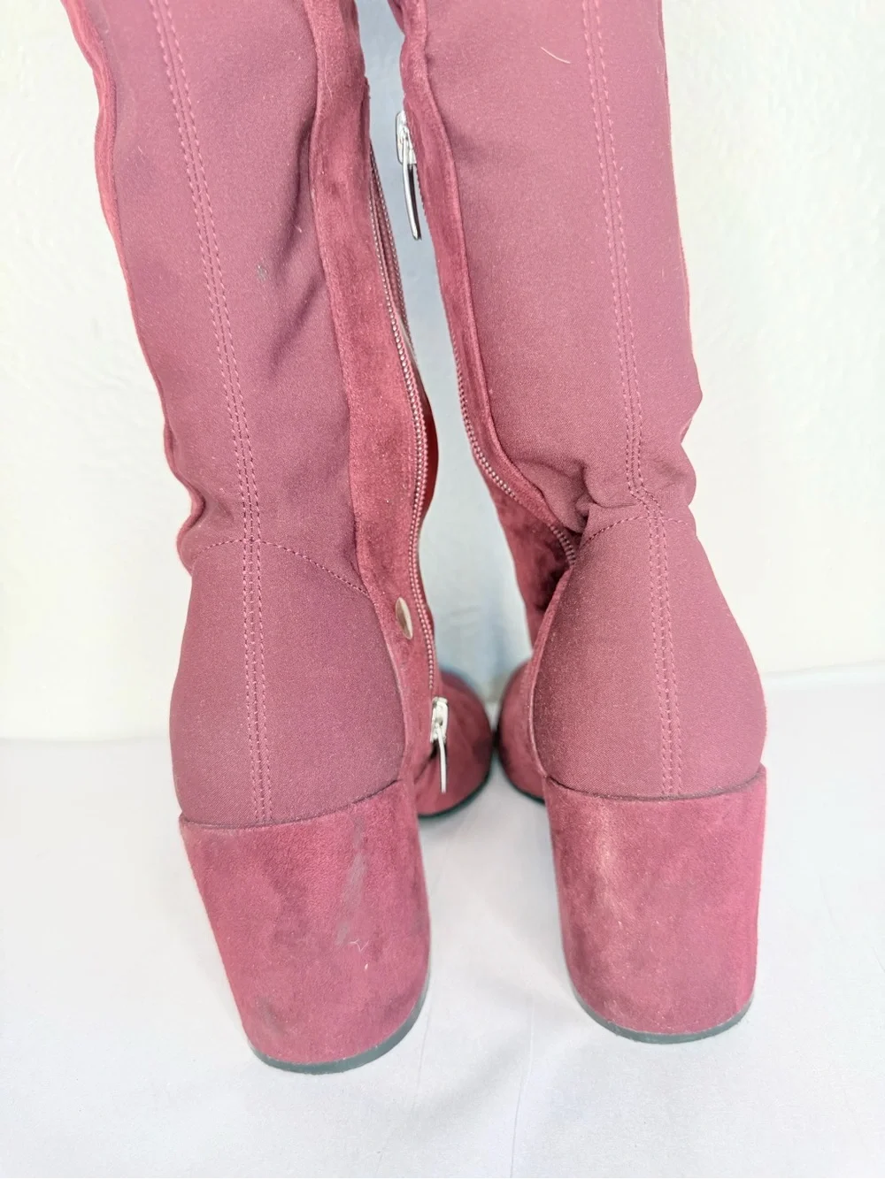 Marc Fisher wine suede over the knee boots